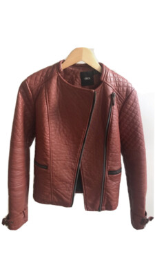 ASOS Terracota Red Biker Jacket UK