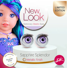 American Girl Doll replacement eyes for 18" Doll SAPPHIRE SP Metallic light skin
