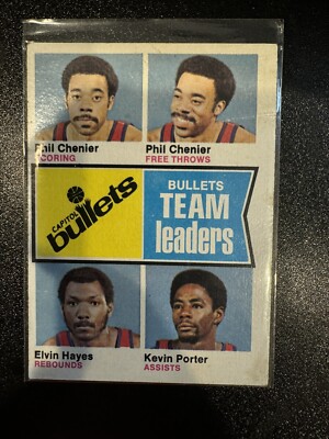 1974 Topps #98 Capitol Bullets Leaders Phil Chenier Elvin Hayes Kevin Porter