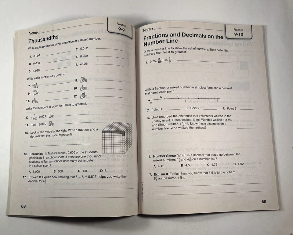 Scott Foresman Envision Math 2009 Interactive Workbook Grade 5 9780328341788 - Image 2 of 3