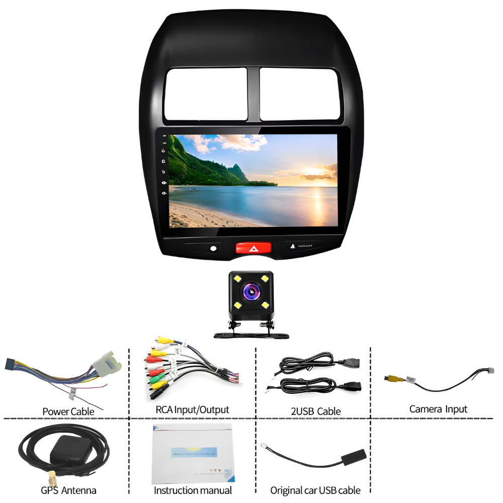 For Mitsubishi Outlander Sport 2011-2017 Carplay Android 13 Car Radio GPS Stereo