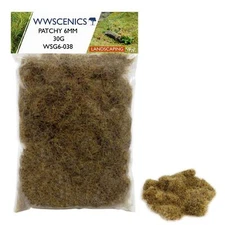 WWS | 6mm Patchy Static Grass | CHOOSE SIZE |  Model Scenery Material
