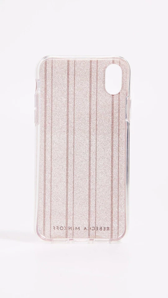 Funda Rebecca Minkoff Rayas Metálicas iPhone XR, Plateada/Rosa, iPhone XR NUEVA Foto 2 de 4