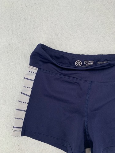 Marvel By Her Universe Stretch Shorts Girls Size Small Captain America Pull On - Picture 3 of 12