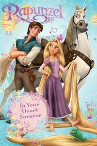 Tangled Rapunzel Heart Forever 24x36 Movie Poster Disney Princess Mandy Moore Ebay