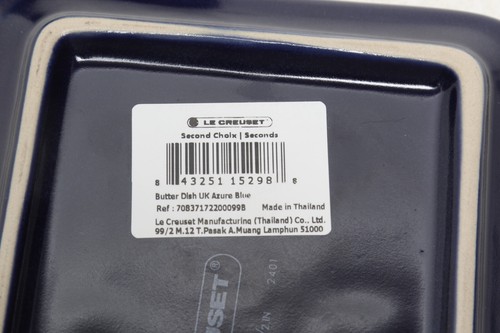 Le Creuset UK Lidded Butter Dish Azure Blue Second Choix - Picture 5 of 5