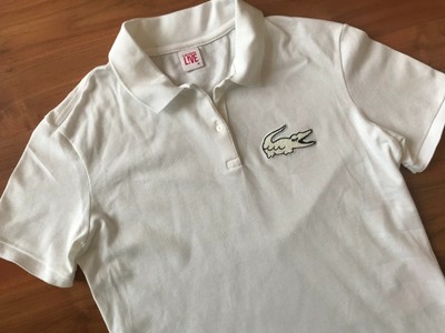 lacoste white croc polo