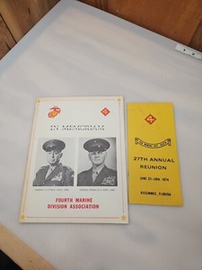 The Fourth Marine Division In Memoriam & 27th Annual Reunion RARE Books Manuals