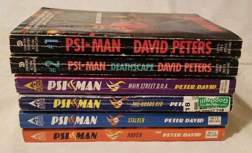 Psi Man Full Series #1-6 by David Peters (Peter David) Lot of 6 Paperback Books
