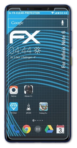 atFoliX 3x Película Protectora para Infinix Note 6 transparente - Picture 3 of 9