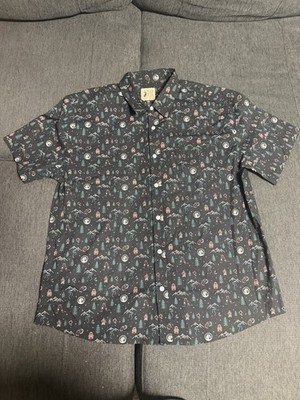 Jack Sage New Belgium Brewery Camp Shirt Button Down Fat Tire Mountain Graphic X