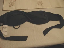 BAR lll SOLID TWIST BANDEAU BIKINI SWIM SUIT - TOP  - NEW W/TAGS - SIZE LARGE