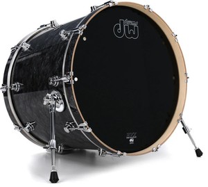 DW Performance Series Bass Drum - 18 x 22 inch - Black Diamond FinishPly