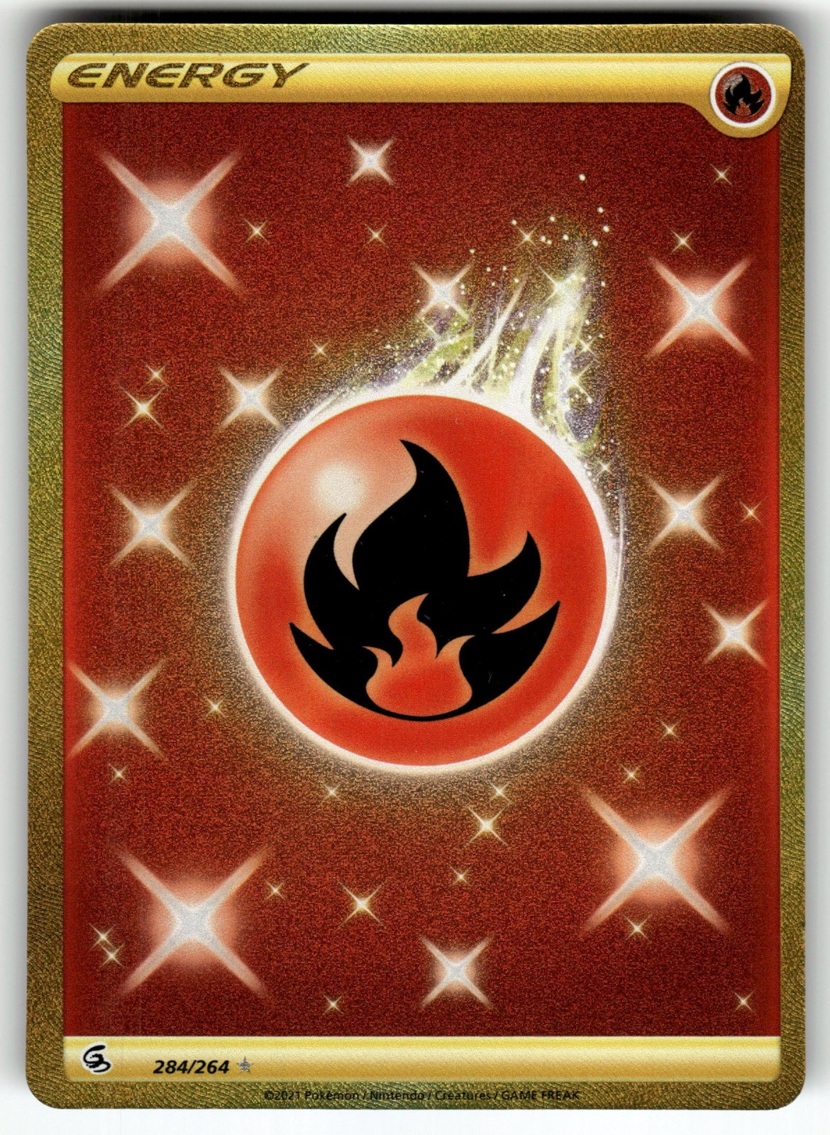 Fire Energy (Secret) 284/264 SWSH08: Fusion Strike NM Pokemon Card TCG