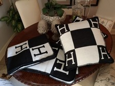 Set 2 Decken 170x130 2 Kissen 45x45 Style Avalon Plaid Cashmere Kaschmir Neu