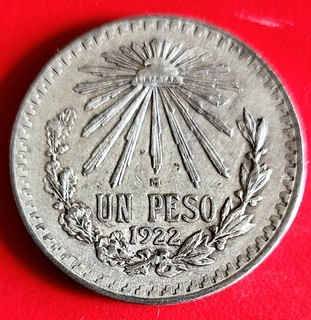 1922m MEXICO Eagle Liberty Cap Large .720 Silver 1 Peso Coin COMBINED SHIPPING