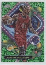 2023 Topps Cosmic Chrome Green Space Dust Refractor 18/75 DeMar DeRozan #21 1rj3