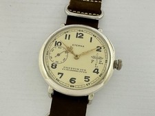 Eterna Aviator F.Z.L. Eigentum Der Fliegertruppen WWI Antique Swiss Silver Watch