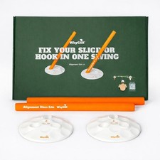 WHYGOLF Alignment Discs Lite, Compact Golf Swing Trainer and White