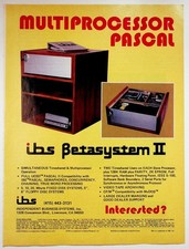 Anuncio impreso vintage Pascal multiprocesador IBS Betasystem II años 80