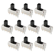 Horizontal Slide Switch DP3T 2P3T 8 Pin Terminals 3 Position PCB Panel 20Pcs