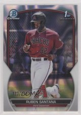 2023 Bowman Chrome Prospects Lava Refractor 123/399 Ruben Santana #BCP-42 0fz3
