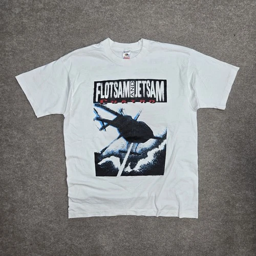 Flotsam And Jetsam Band Cuatro Helicopter Tour 1990s vintage concert t-shirt, vintage, size XL, single stitch, B+ condition