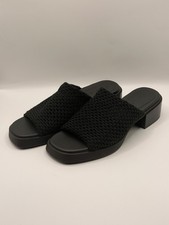 Aerosoles Womens Denis Knit Black Platform Heel Sandal Sz 7.5