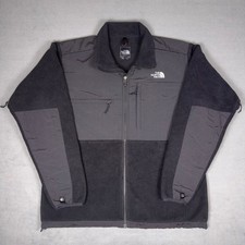 The North Face Denali Polartec Fleece Jacket Mens XL Black Grey Full Zip