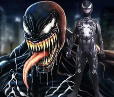 2025 Venom 3 Jumpsuit Kids Cosplay Costume Spider-Man Halloween Spandex Bodysuit