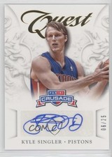 2012-13 Panini Crusade Quest Auto Gold 6/25 Kyle Singler #32 Auto 2d0