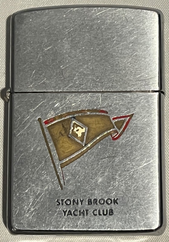 Vintage 1957 2517191 "Stony Brook Yacht Club" Zippo, Matching Insert
