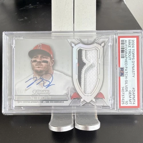 2024 Topps Dynasty Mike Trout Autographed Patch Silver /5 PSA 10 #DAP-MT4