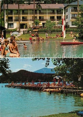 St Kanzian Klopeiner Lake Terrace Hotel Beach Sunbathing Lawn Jetty
