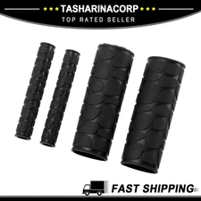 1 1/8" / 29mm Motorcycle Hand Grips Covers Kit Handlebar Grips Rubber Black