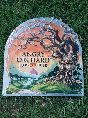 angry orchard hard cider tin sign...free shipping