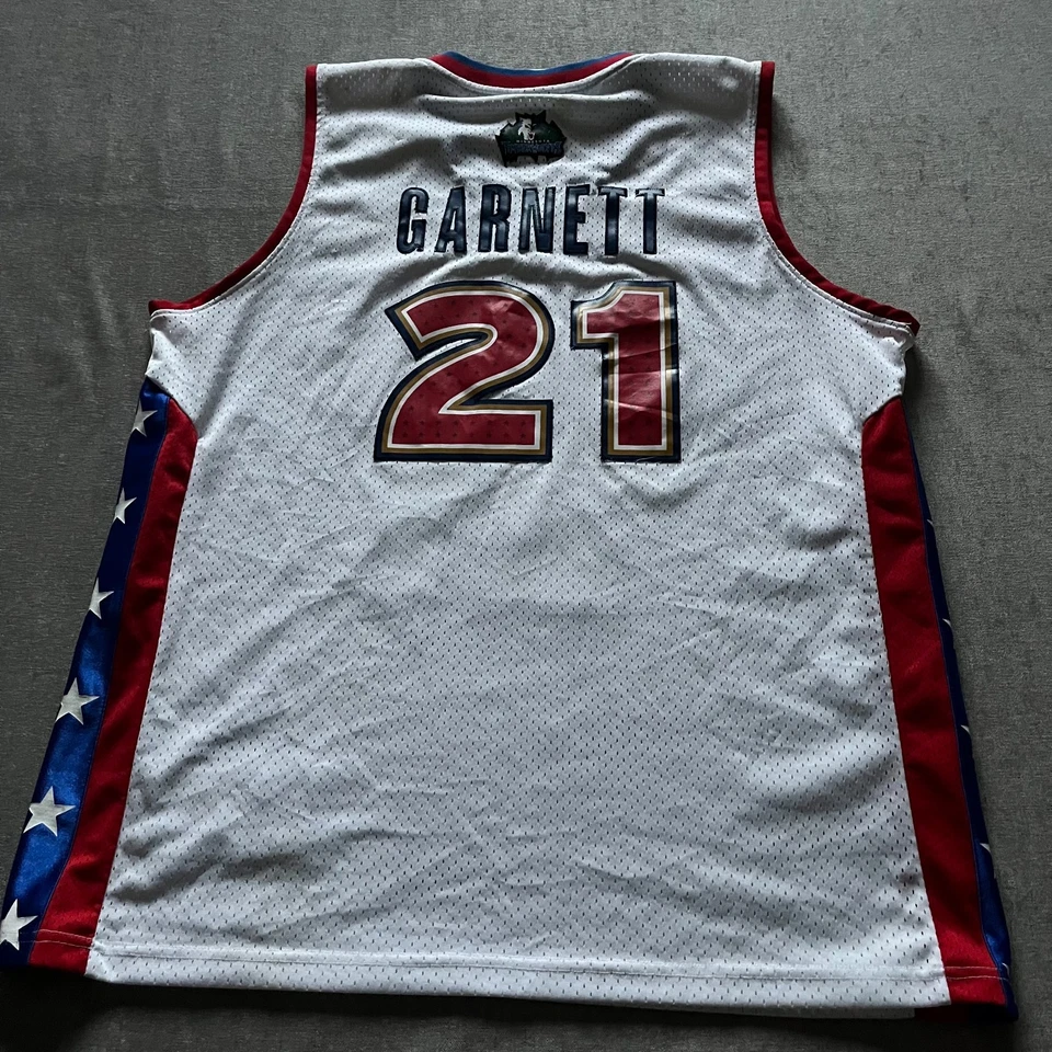 Camiseta deportiva vintage Reebok 2005 West All-Star Game Kevin Garnett para hombre talla 52/XL blanca Foto 2 de 4