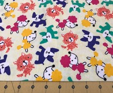 Colorful Dogs Flannel fabric sold by the yard 2615