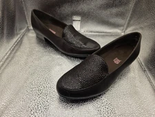 Munro American Brown Genuine Leather Textured Toe Loafer Flats Womens 9 M USA