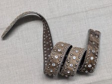 vintage NOCONA buckle belt STUDDED cowhair 34 leather Y2K rhinestone WESTERN