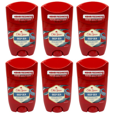Old Spice Deep Sea Deodorant Stick for Men 50ml - 6er Pack