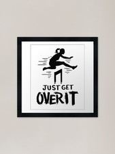 Image of Track and Field - Just Get Over It Framed Wall Art Poster Canvas Print Picture