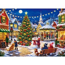 Christmas Village Winter Town 500 Piece Jigsaw Puzzle for Adult