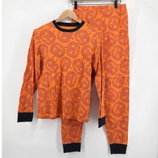 Carters Adult Unisex Jack-O-Lantern Pumpkin Snug Fit Family Pajama Set Large