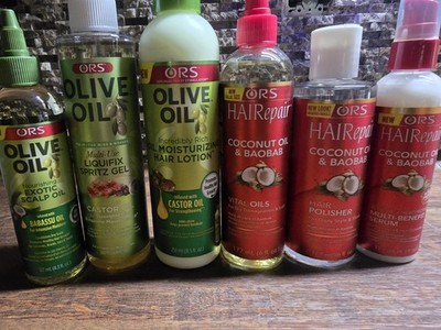 ORS Olive Oil & HAIR Repair Hair Care Lot Of 6 - Serum, Lotion, Oils, Spritz Gel