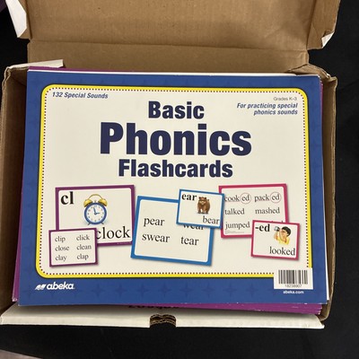 A Beka Basic Phonics Flashcards - Third Edition, Homeschool Reading Grades K-3