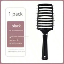 Detangling Hair Brush Women Wet Curly Hair Comb Nylon Scalp Massage Comb Fluffy