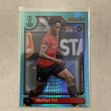 2021-22 Topps Merlin Collection Chrome UCL - Mathys Tel #22 Aqua Prism Refractor