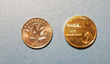 2 Canada Medallions: 2000 Maple Leaf, and COCA COLA Olympics - Ice Hockey