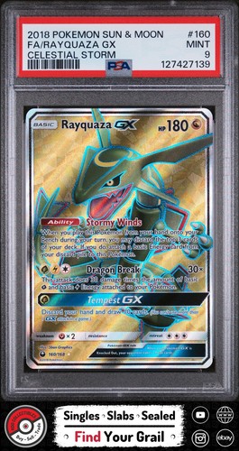 Rayquaza-GX graded PSA 9 for sale on eBay